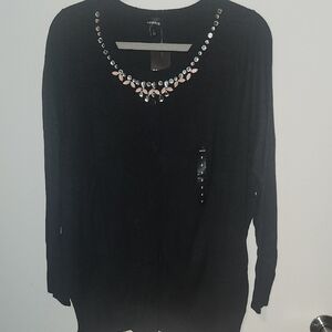 Black Embellished Women's Top